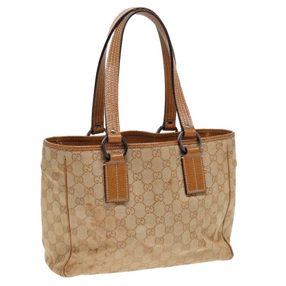Gucci Handbags - GUCCI GG Canvas Tote Bag Beige 113019 3444 Auth 85129